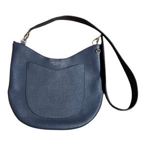 henri bendel Navy Blue Leather Shoulder Bag